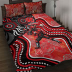 Melbourne Renegades Quilt Bed Set Indigenous Dot Art Superhero Batter Tribal Pattern