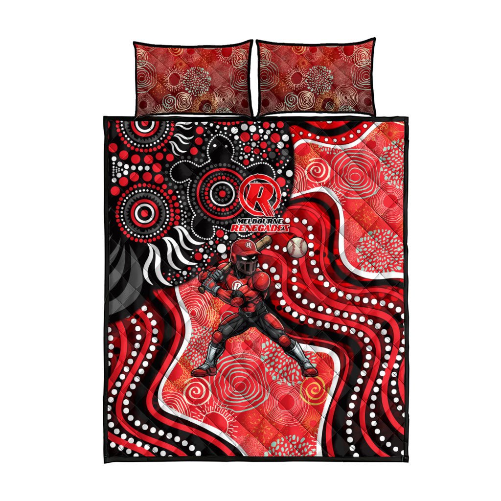 Melbourne Renegades Quilt Bed Set Indigenous Dot Art Superhero Batter Tribal Pattern