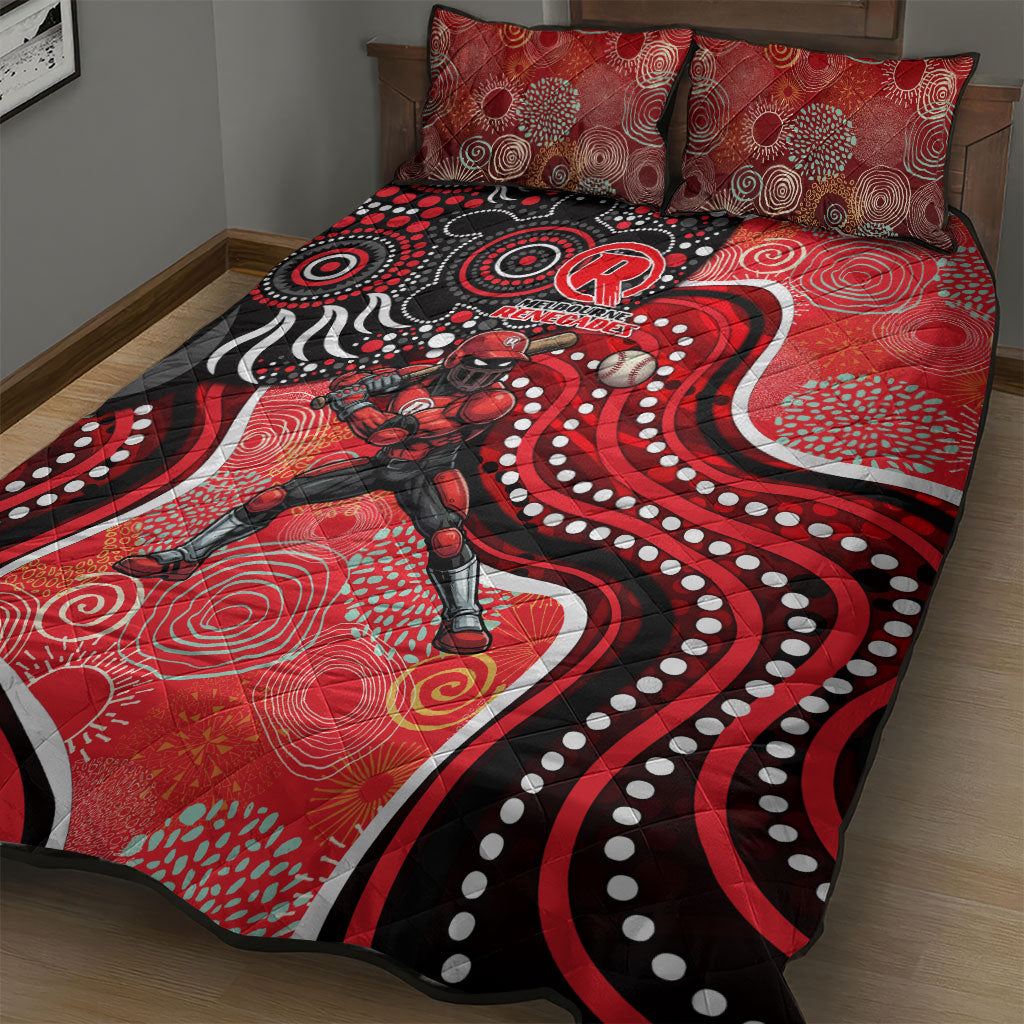 Melbourne Renegades Quilt Bed Set Indigenous Dot Art Superhero Batter Tribal Pattern