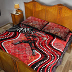Melbourne Renegades Quilt Bed Set Indigenous Dot Art Superhero Batter Tribal Pattern
