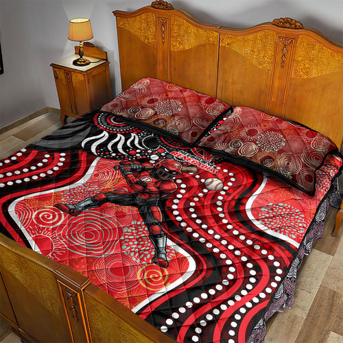 Melbourne Renegades Quilt Bed Set Indigenous Dot Art Superhero Batter Tribal Pattern