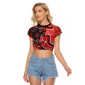Melbourne Renegades Raglan Cropped T Shirt Indigenous Dot Art Superhero Batter Tribal Pattern