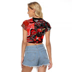 Melbourne Renegades Raglan Cropped T Shirt Indigenous Dot Art Superhero Batter Tribal Pattern