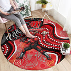 Melbourne Renegades Round Carpet Indigenous Dot Art Superhero Batter Tribal Pattern