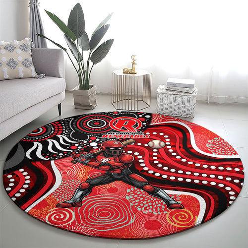 Melbourne Renegades Round Carpet Indigenous Dot Art Superhero Batter Tribal Pattern