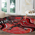 Melbourne Renegades Round Carpet Indigenous Dot Art Superhero Batter Tribal Pattern