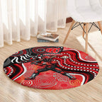 Melbourne Renegades Round Carpet Indigenous Dot Art Superhero Batter Tribal Pattern