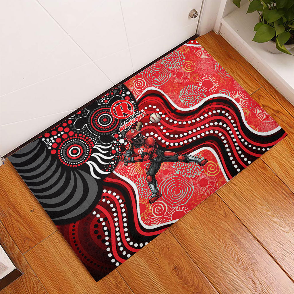 Melbourne Renegades Rubber Doormat Indigenous Dot Art Superhero Batter Tribal Pattern