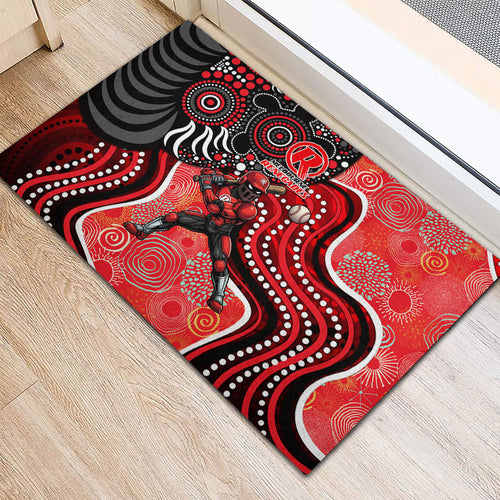 Melbourne Renegades Rubber Doormat Indigenous Dot Art Superhero Batter Tribal Pattern