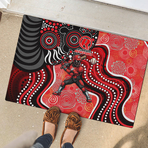 Melbourne Renegades Rubber Doormat Indigenous Dot Art Superhero Batter Tribal Pattern