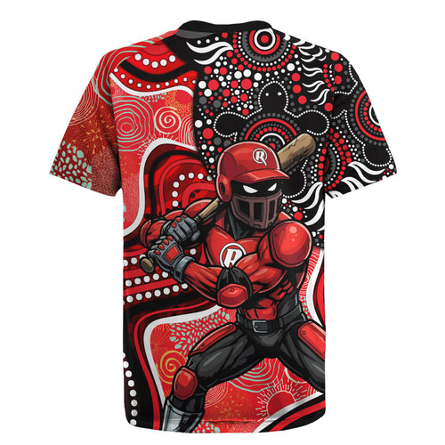 Melbourne Renegades Rugby Jersey Indigenous Dot Art Superhero Batter Tribal Pattern