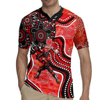 Melbourne Renegades Rugby Jersey Indigenous Dot Art Superhero Batter Tribal Pattern