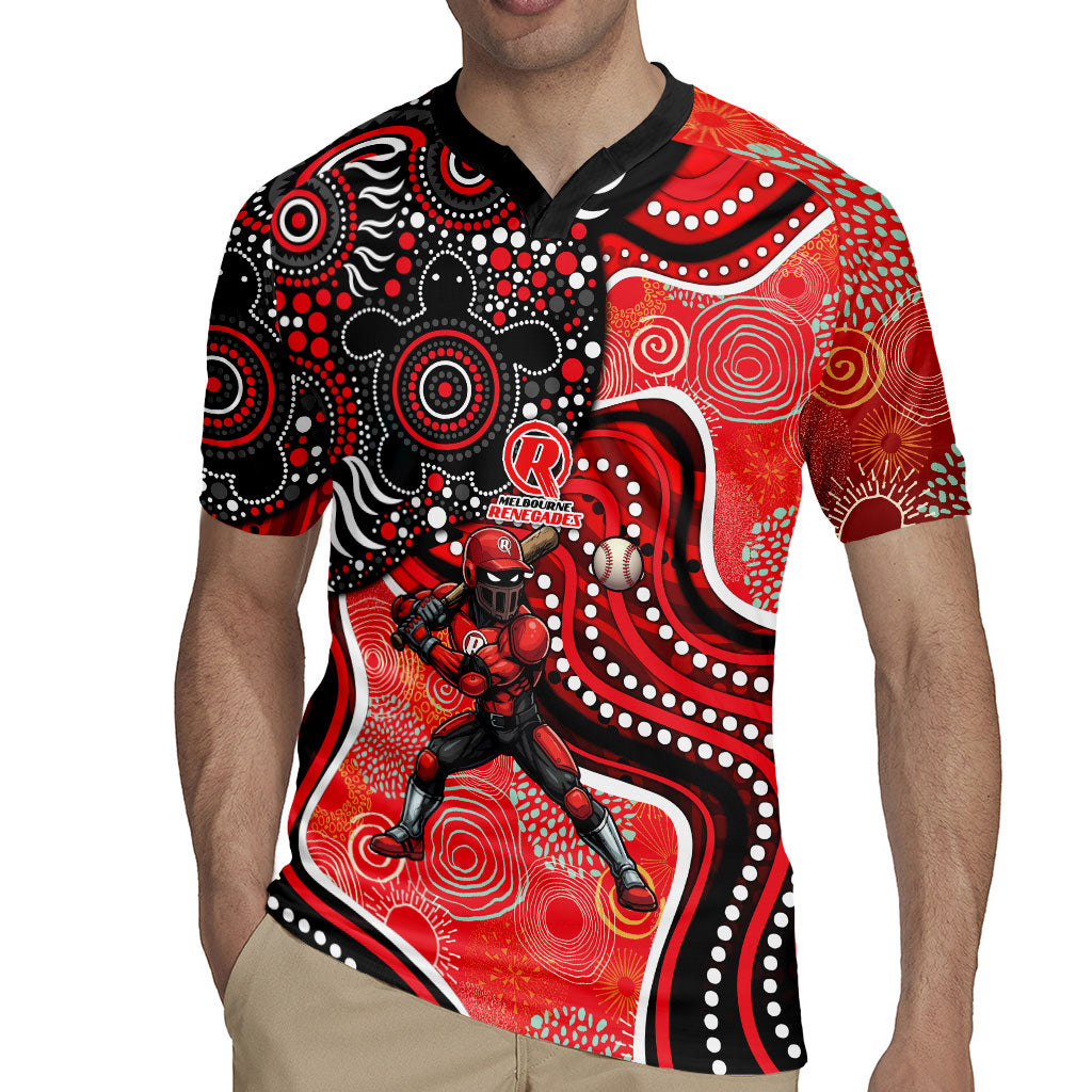 Melbourne Renegades Rugby Jersey Indigenous Dot Art Superhero Batter Tribal Pattern