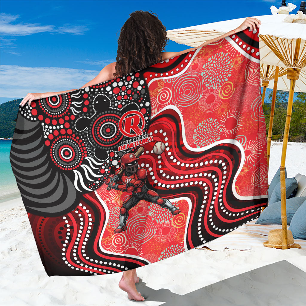 Melbourne Renegades Sarong Indigenous Dot Art Superhero Batter Tribal Pattern