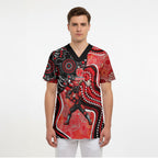 Melbourne Renegades Scrub Top Indigenous Dot Art Superhero Batter Tribal Pattern