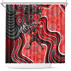 Melbourne Renegades Shower Curtain Indigenous Dot Art Superhero Batter Tribal Pattern