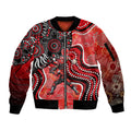 Melbourne Renegades Sleeve Zip Bomber Jacket Indigenous Dot Art Superhero Batter Tribal Pattern