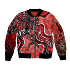 Melbourne Renegades Sleeve Zip Bomber Jacket Indigenous Dot Art Superhero Batter Tribal Pattern