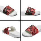 Melbourne Renegades Slide Sandals Indigenous Dot Art Superhero Batter Tribal Pattern
