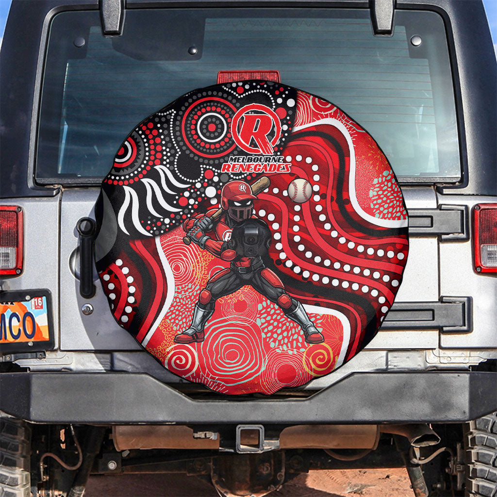 Melbourne Renegades Spare Tire Cover Indigenous Dot Art Superhero Batter Tribal Pattern