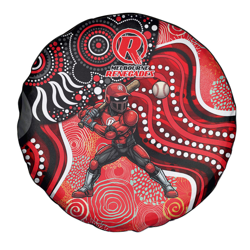 Melbourne Renegades Spare Tire Cover Indigenous Dot Art Superhero Batter Tribal Pattern