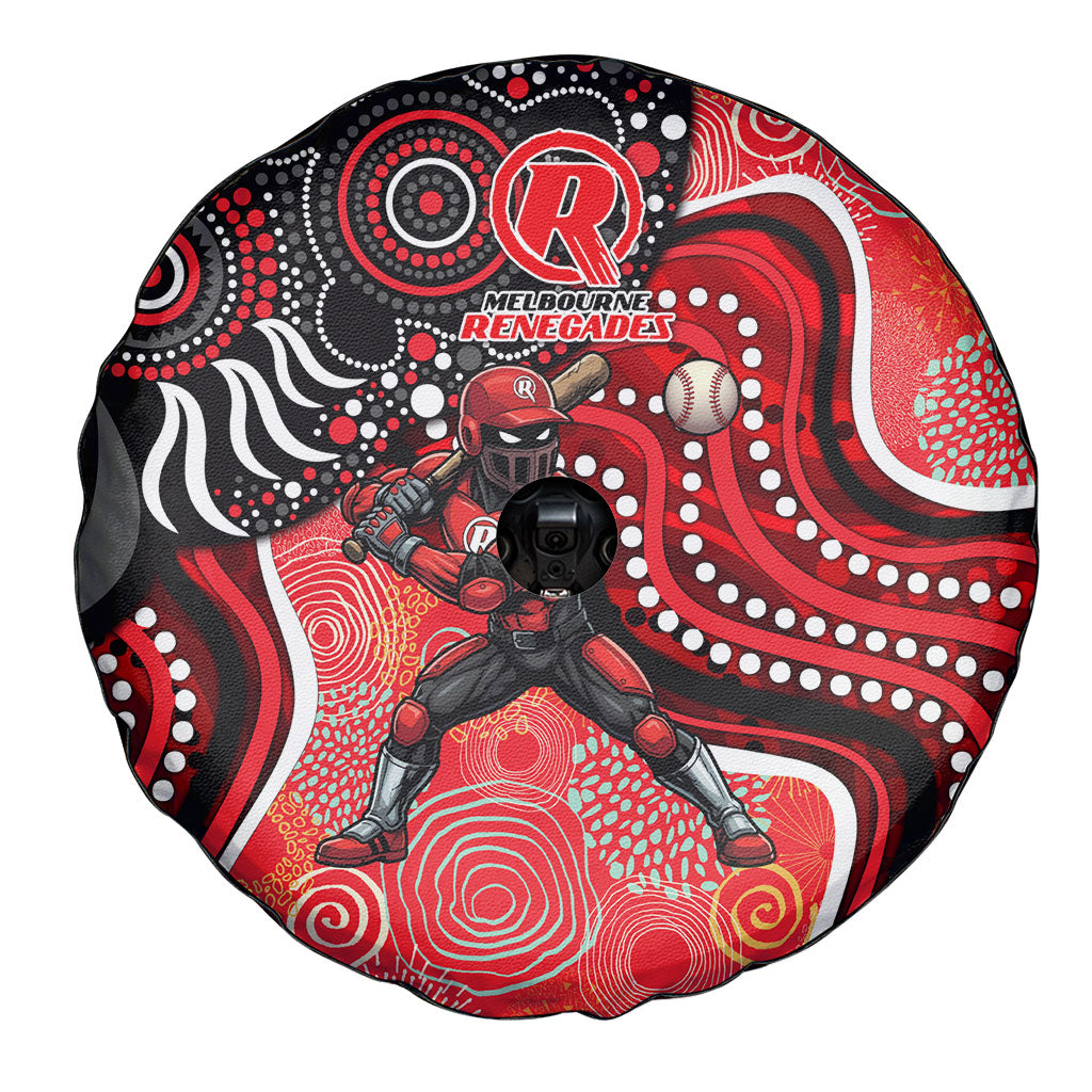 Melbourne Renegades Spare Tire Cover Indigenous Dot Art Superhero Batter Tribal Pattern