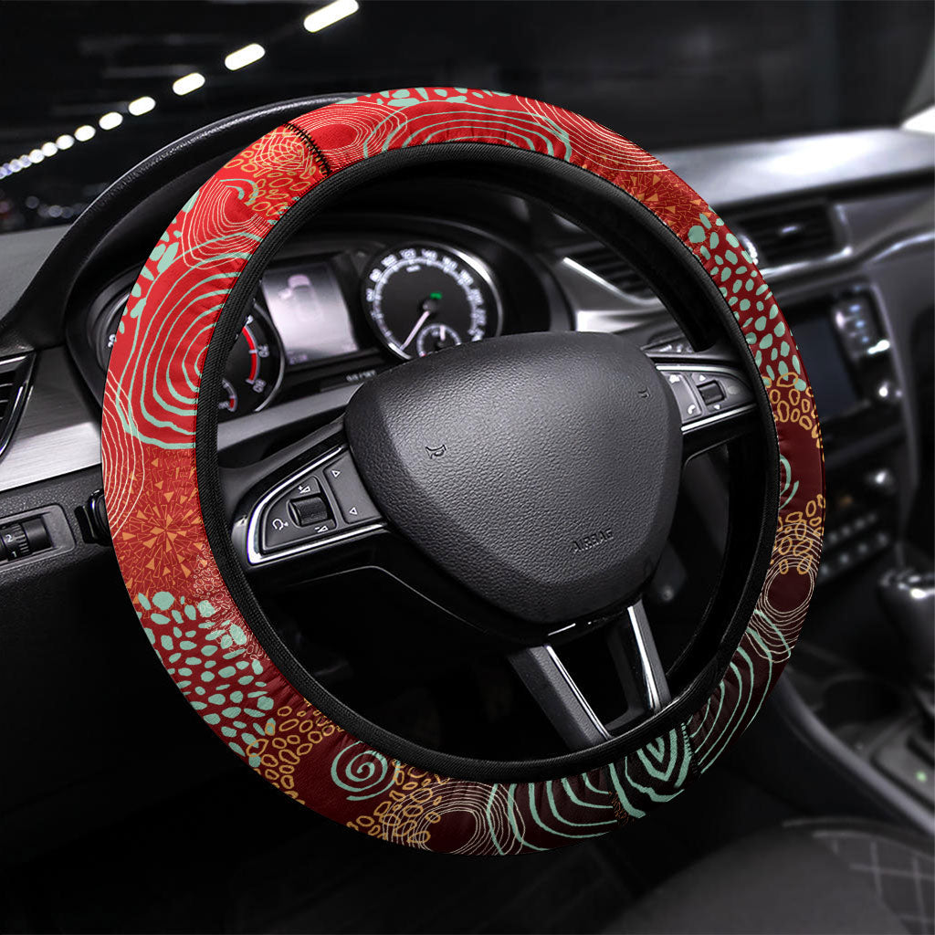 Melbourne Renegades Steering Wheel Cover Indigenous Dot Art Superhero Batter Tribal Pattern