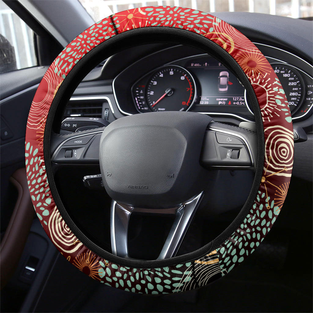 Melbourne Renegades Steering Wheel Cover Indigenous Dot Art Superhero Batter Tribal Pattern