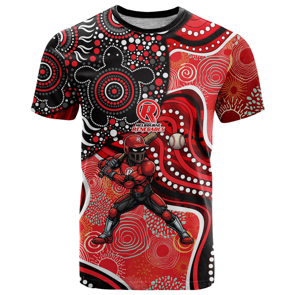 Melbourne Renegades T Shirt Indigenous Dot Art Superhero Batter Tribal Pattern