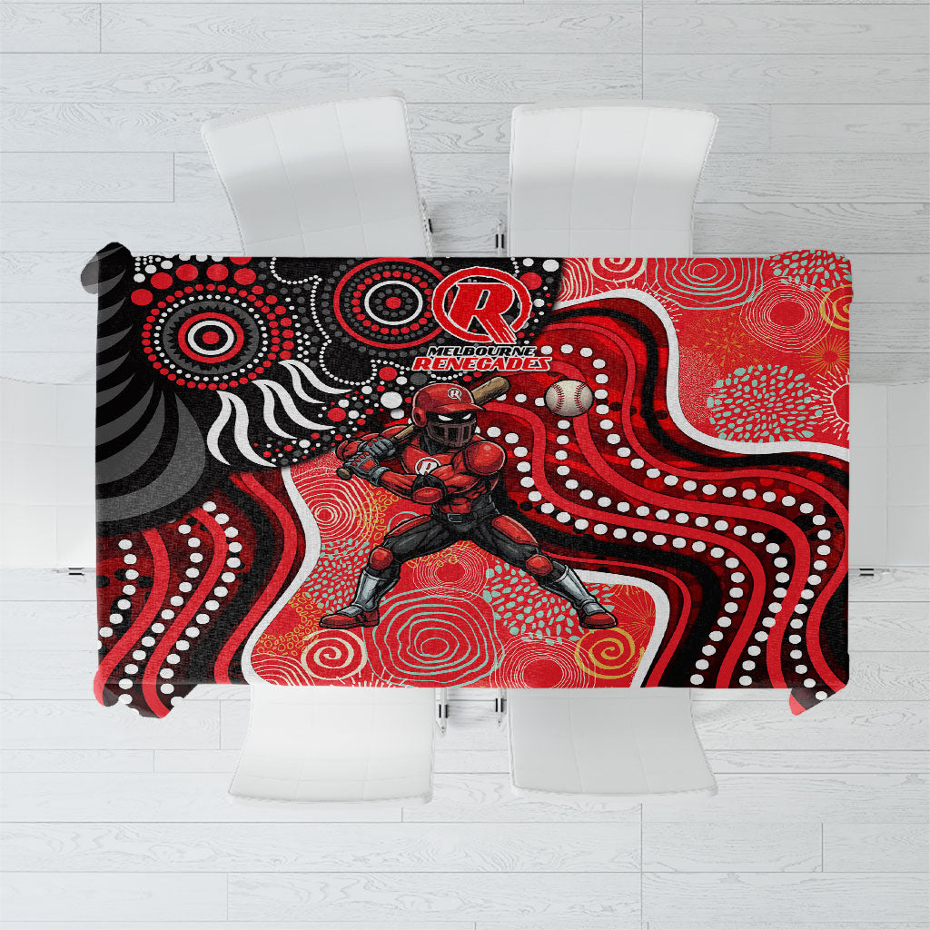 Melbourne Renegades Tablecloth Indigenous Dot Art Superhero Batter Tribal Pattern