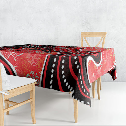 Melbourne Renegades Tablecloth Indigenous Dot Art Superhero Batter Tribal Pattern