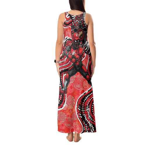 Melbourne Renegades Tank Maxi Dress Indigenous Dot Art Superhero Batter Tribal Pattern