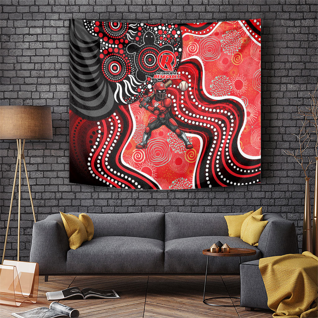 Melbourne Renegades Tapestry Indigenous Dot Art Superhero Batter Tribal Pattern