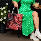 Melbourne Renegades Tote Bag Indigenous Dot Art Superhero Batter Tribal Pattern