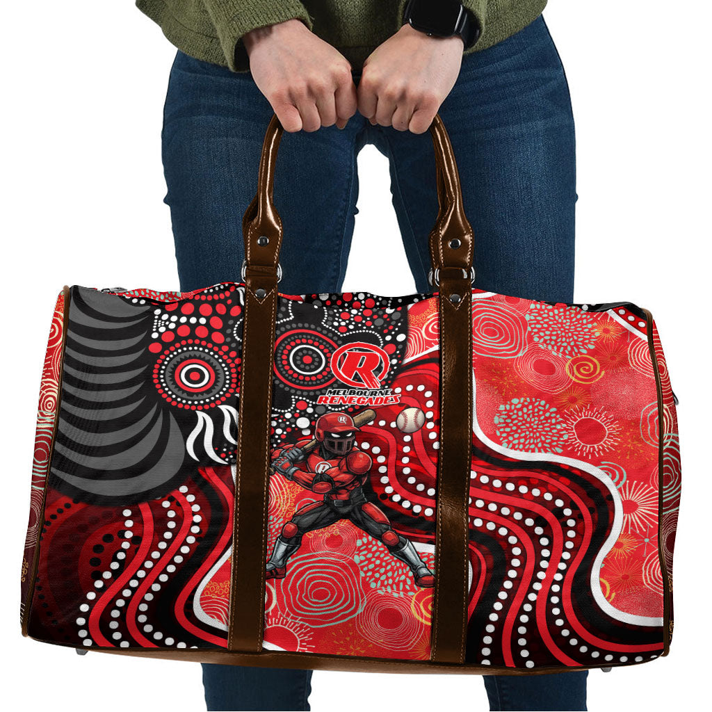 Melbourne Renegades Travel Bag Indigenous Dot Art Superhero Batter Tribal Pattern
