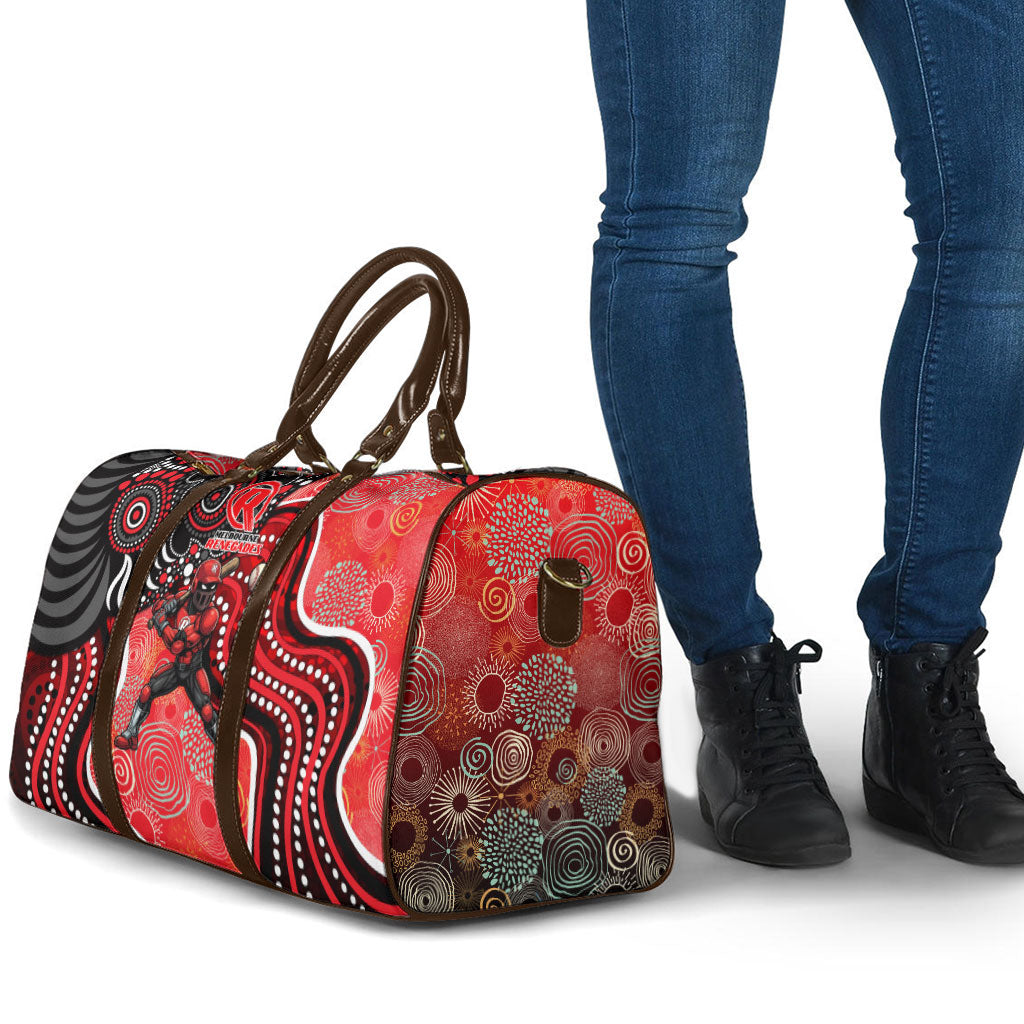 Melbourne Renegades Travel Bag Indigenous Dot Art Superhero Batter Tribal Pattern