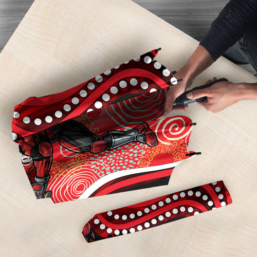 Melbourne Renegades Umbrella Indigenous Dot Art Superhero Batter Tribal Pattern