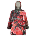 Melbourne Renegades Wearable Blanket Hoodie Indigenous Dot Art Superhero Batter Tribal Pattern