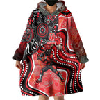 Melbourne Renegades Wearable Blanket Hoodie Indigenous Dot Art Superhero Batter Tribal Pattern