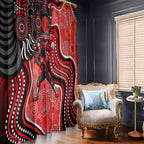 Melbourne Renegades Window Curtain Indigenous Dot Art Superhero Batter Tribal Pattern