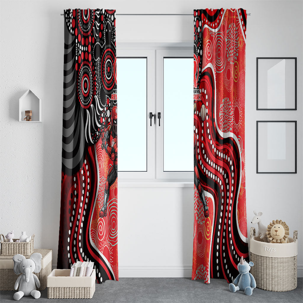 Melbourne Renegades Window Curtain Indigenous Dot Art Superhero Batter Tribal Pattern