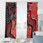 Melbourne Renegades Window Curtain Indigenous Dot Art Superhero Batter Tribal Pattern