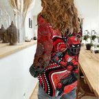Melbourne Renegades Women Casual Shirt Indigenous Dot Art Superhero Batter Tribal Pattern