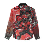 Melbourne Renegades Women Casual Shirt Indigenous Dot Art Superhero Batter Tribal Pattern