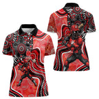 Melbourne Renegades Women Polo Shirt Indigenous Dot Art Superhero Batter Tribal Pattern