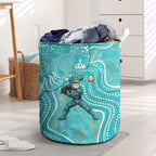 Brisbane Heat Laundry Basket Indigenous Dot Art Superhero Batter Tribal Pattern