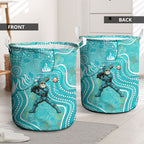 Brisbane Heat Laundry Basket Indigenous Dot Art Superhero Batter Tribal Pattern
