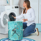 Brisbane Heat Laundry Basket Indigenous Dot Art Superhero Batter Tribal Pattern