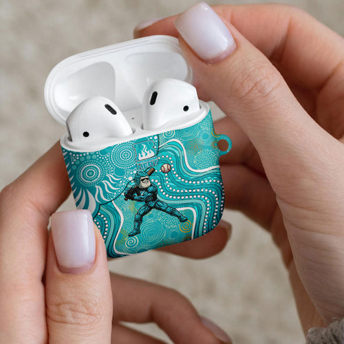 Brisbane Heat AirPods Case Indigenous Dot Art Superhero Batter Tribal Pattern
