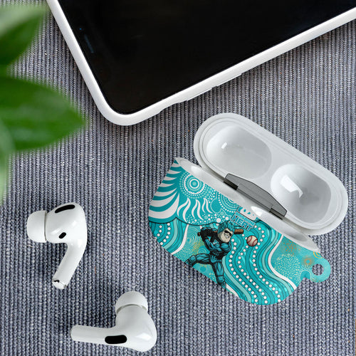 Brisbane Heat AirPods Case Indigenous Dot Art Superhero Batter Tribal Pattern